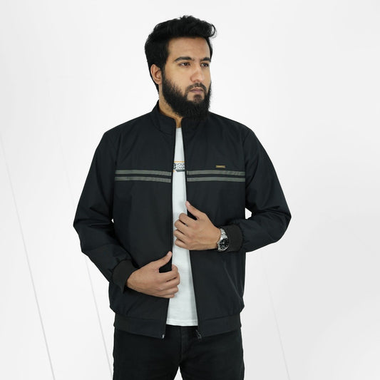 Premium Woven Two-Part Jacket - Black Stripe